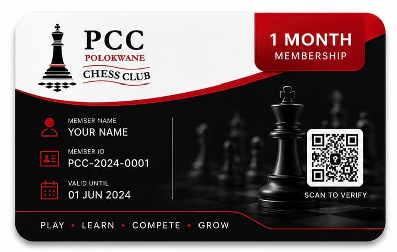 Monthly membership membership card